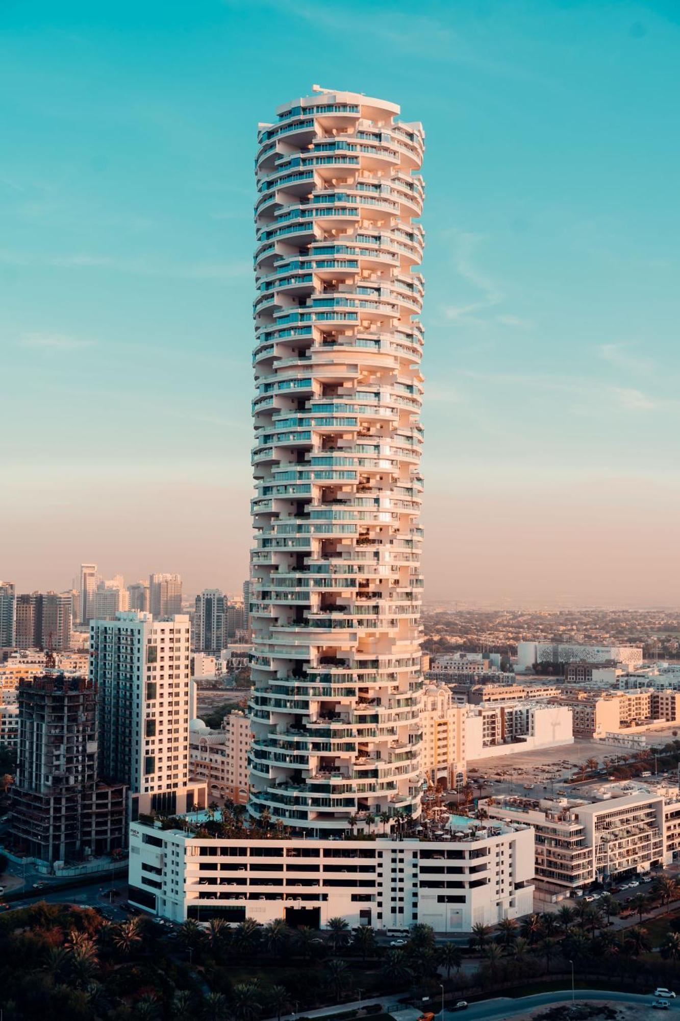Five Jumeirah Village Dubai Exterior photo The tower