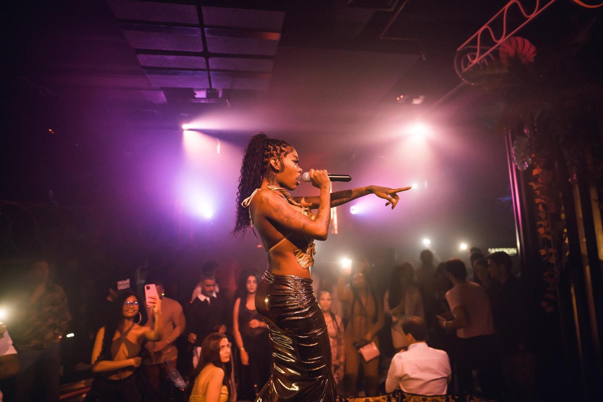 Five Jumeirah Village Dubai Exterior photo A performer at the nightclub